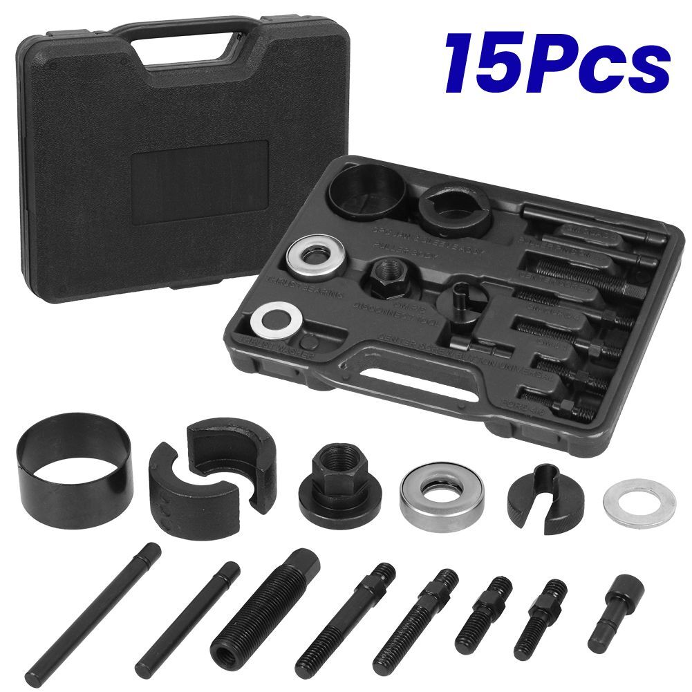 Power Steering Pump Pulley Puller Remover Alternator Installer Tool for GM Ford-