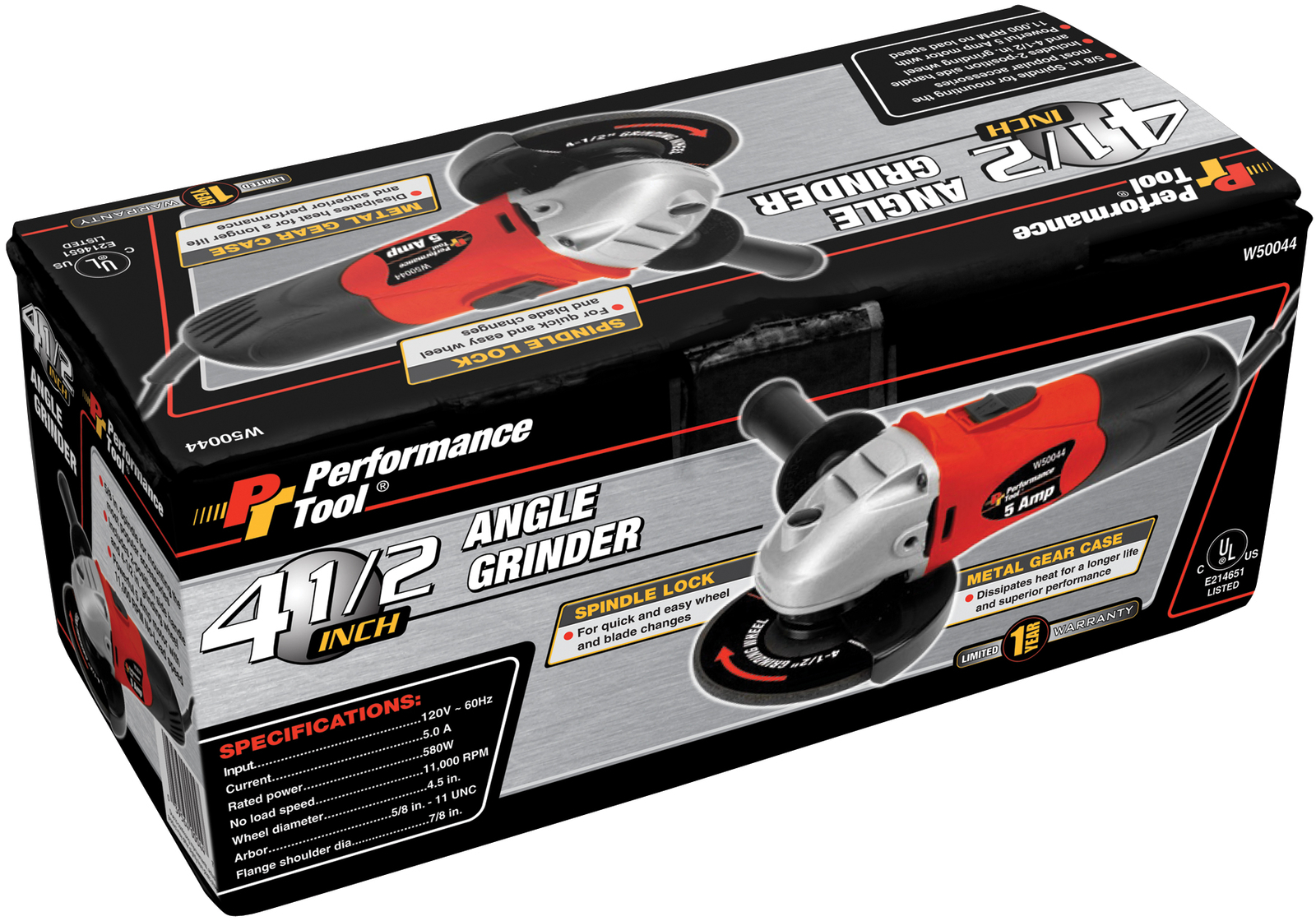Wilmar W50044 4-1/2″ Angle Grinder