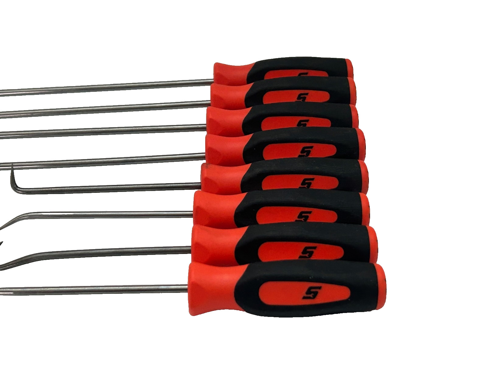 Snap-on Tools ORANGE 8pc Mini Soft Grip Short & Long Pick Sets USA NEW No Trays*