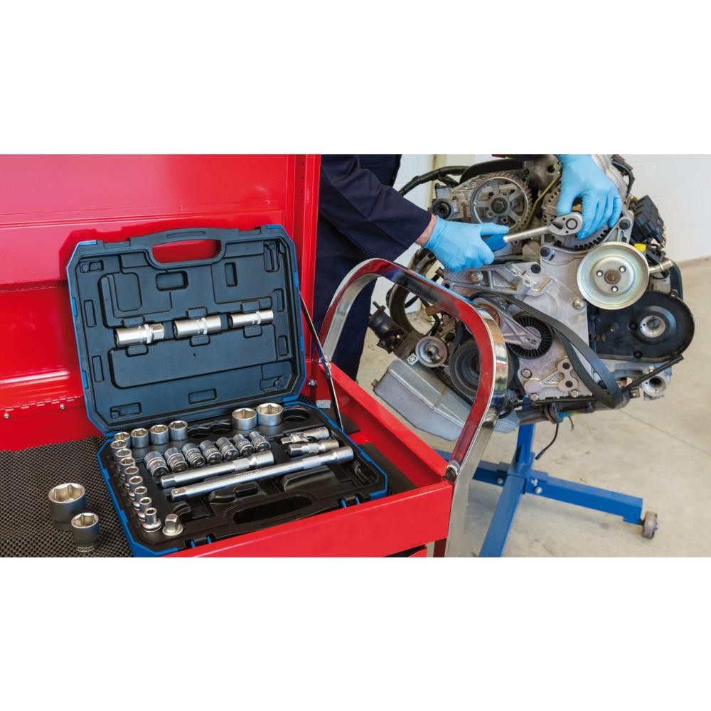 Draper 33 Piece 1/2″ Drive Hex Socket Set Metric and Imperial