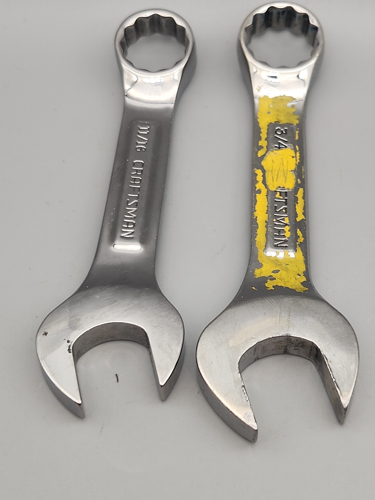 Craftsman 44108 44109 Stubby 11/16″ & 3/4″ Combination Wrench VV Series USA SAE