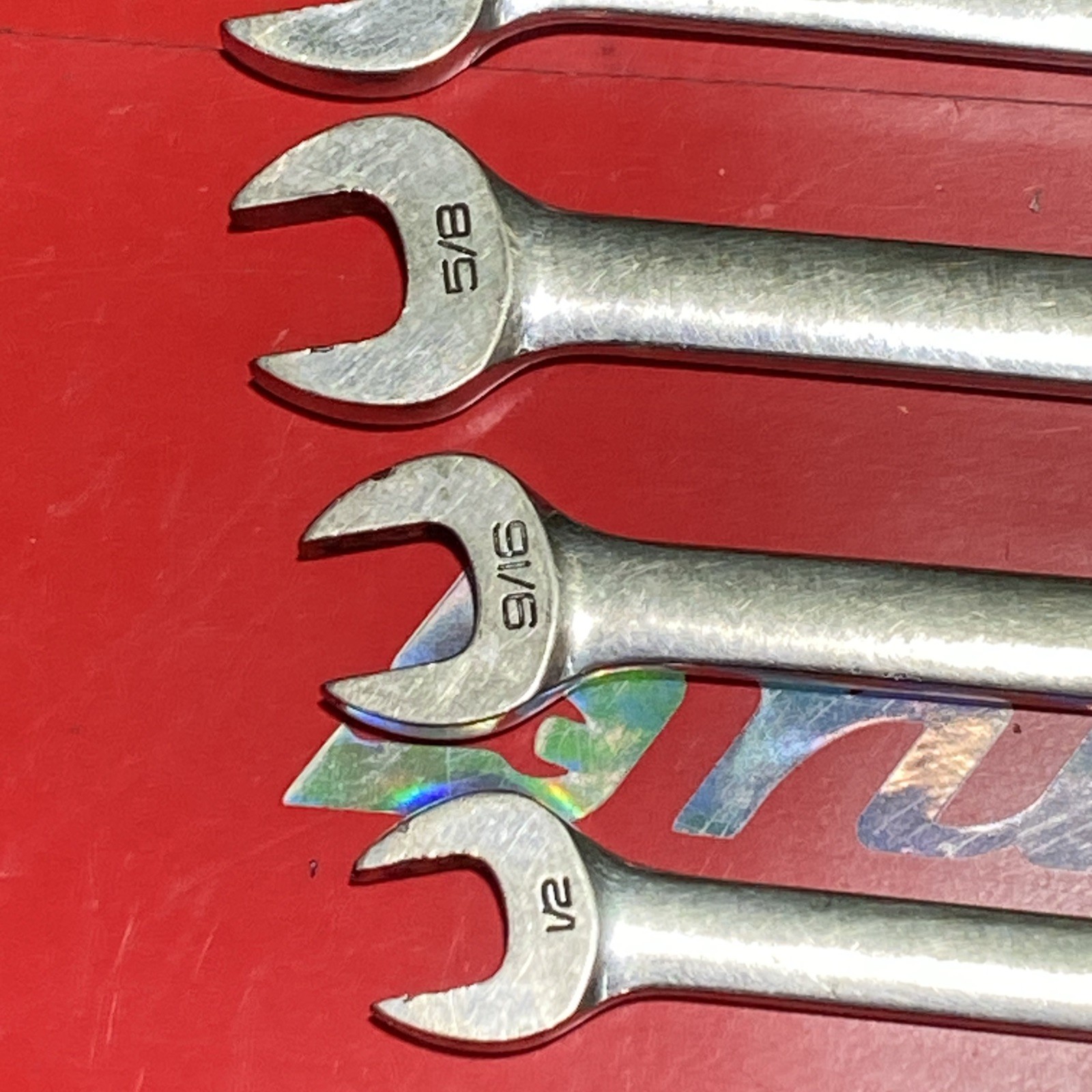 Vintage Snap-On USA 6pc SAE OEX30A, 26, 22, 20, 18, 16 Comb. Wrench Set 12 Point
