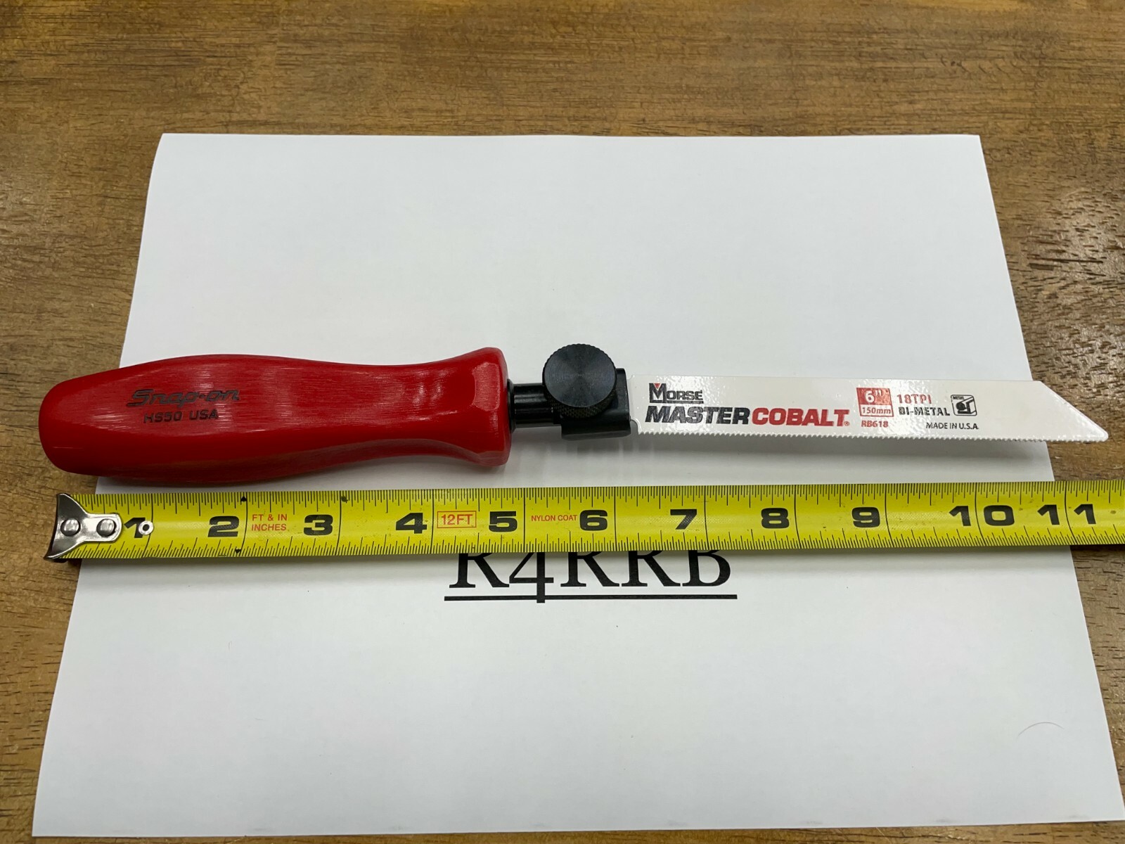 Snap-on Tools NEW RED Hard Handle Quick Cutter Hand Saw w/ Bi-Metal Blade HS50