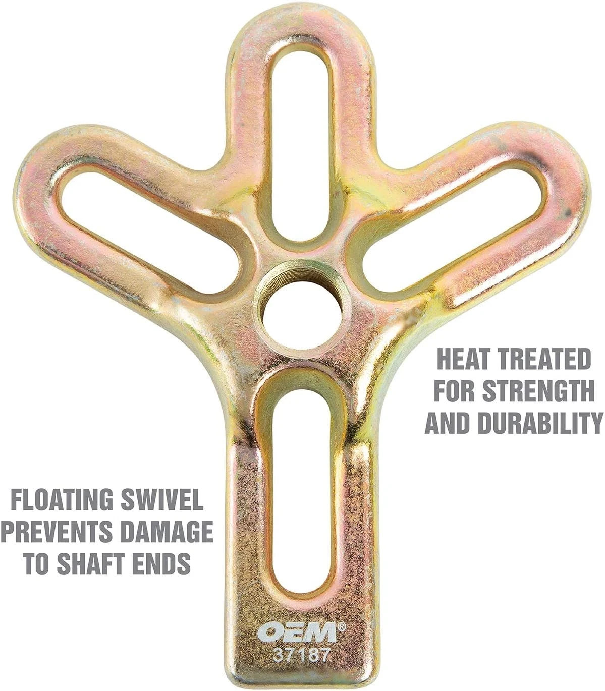 37187 Harmonic Balancer Puller Kit – Heat-Treated Steel Puller Yoke for Gear, St