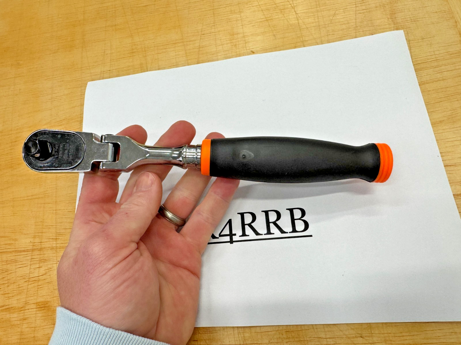 Snap-on Tools USA NEW 3/8″ Drive 100 Tooth ORANGE Soft Grip Flex Ratchet FHF100O