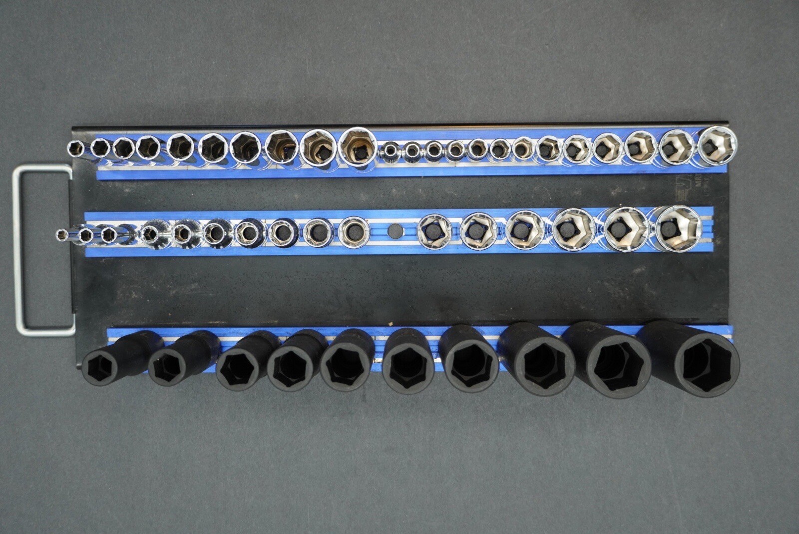 Matco Tools ADV Silver Eagle Socket Set Metric Deep Shallow Chrome Impact Rail