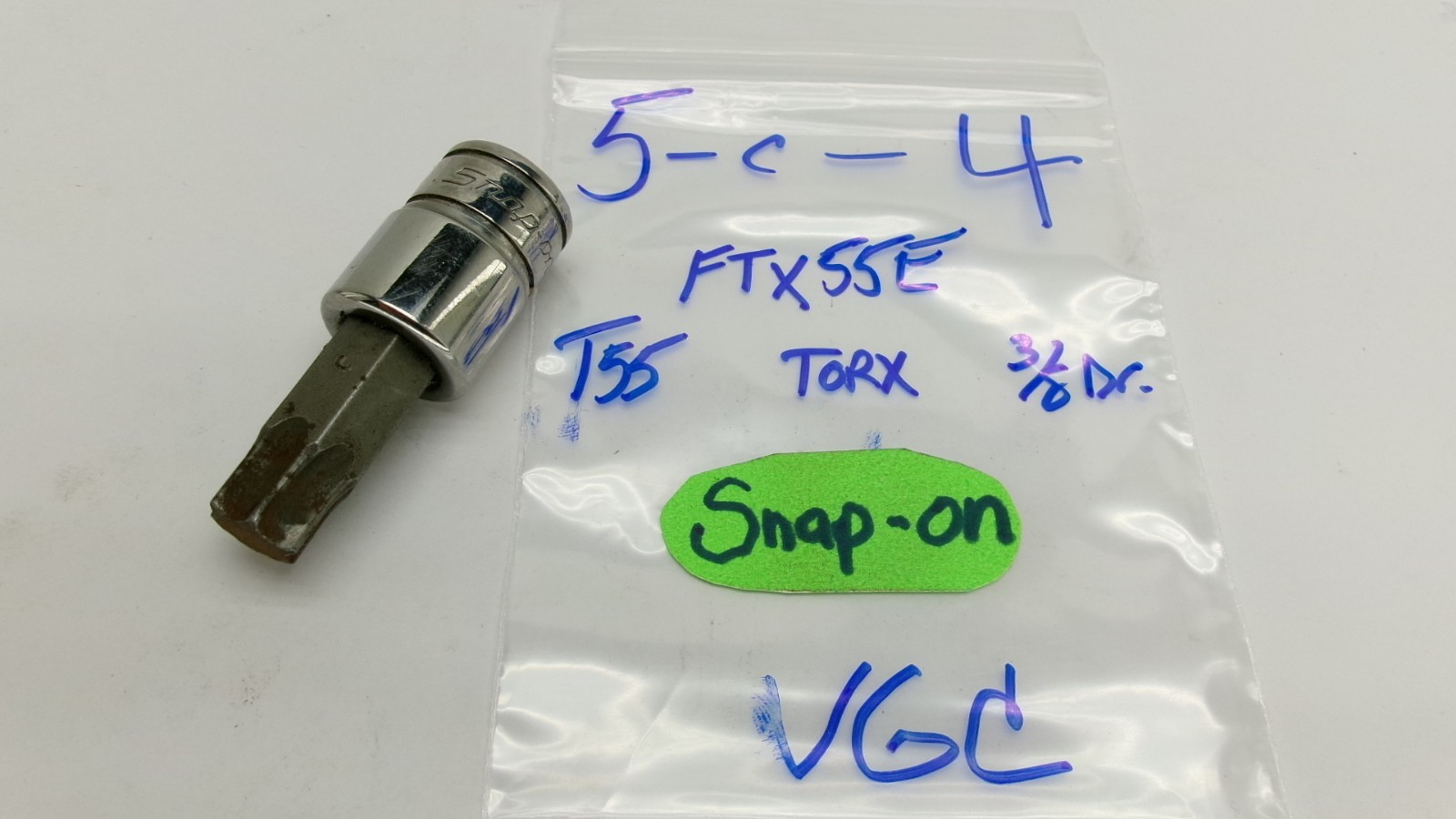 Snap-on tools USA 3/8″ drive T55 TORX Bit Socket FTX55E Nice!