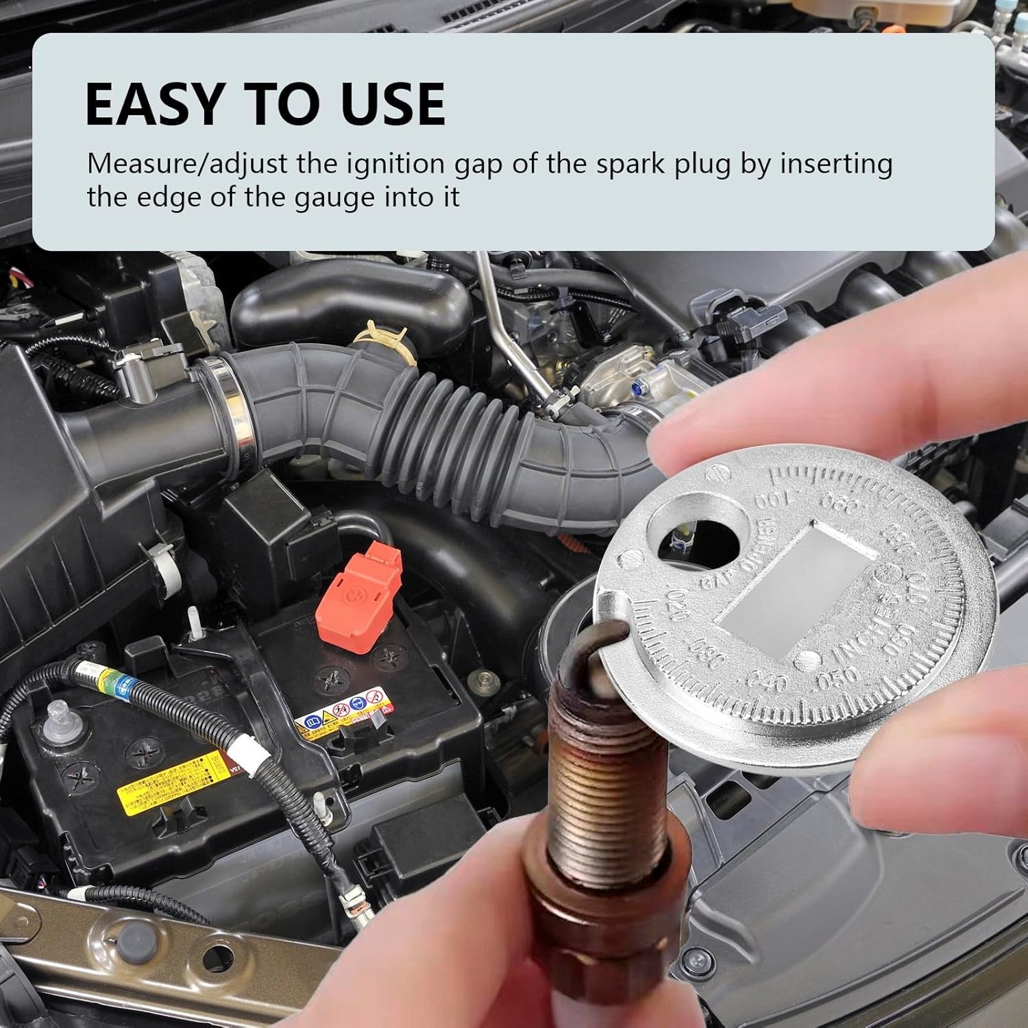 Precision Spark Plug Gap Tool, Zinc Alloy 0.020-0.100 Inch, User-Friendly Design