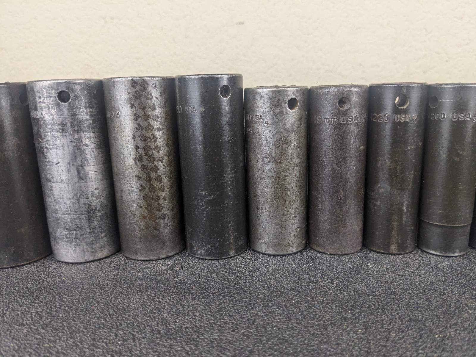 #as294 Snap On SIM 1/2″ Drive 7/16″ 1-1/16″ SAE Deep 6 Point Impact Socket Set