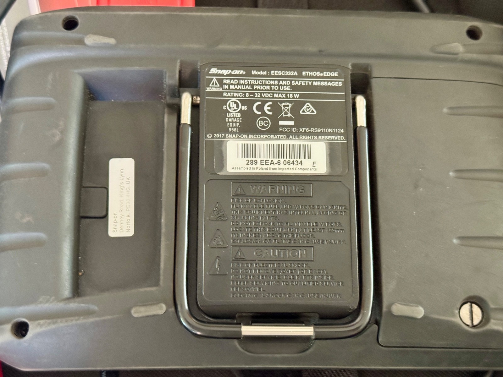 Snap On Ethos Edge 20.2 Diagnostic Scanner OBD2 Fault Code Reader Garage 20.2