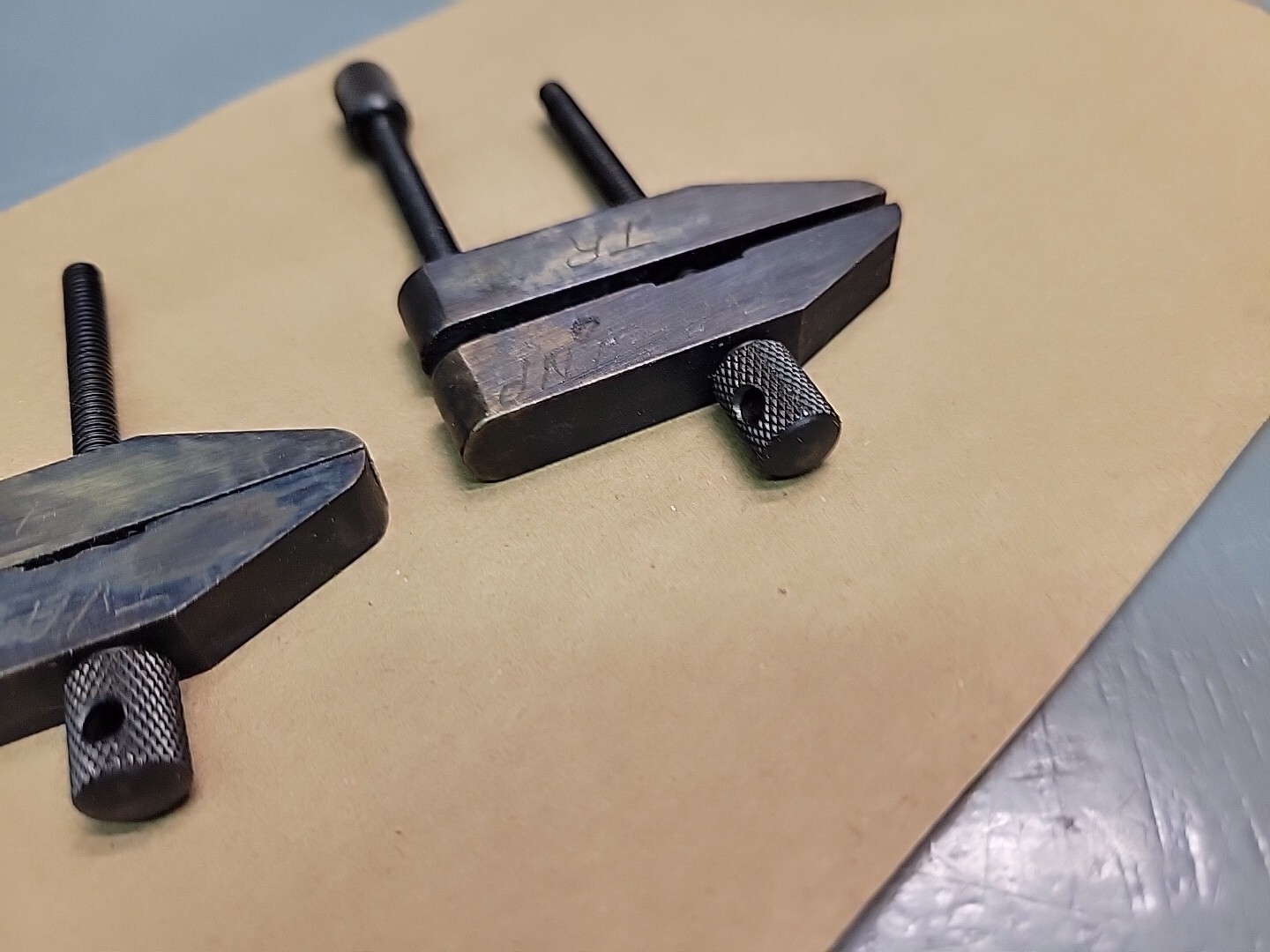 L. S. Starrett Machinist Parallel Clamp Set No. 161-A 2 Clamps NOS Owner Marks