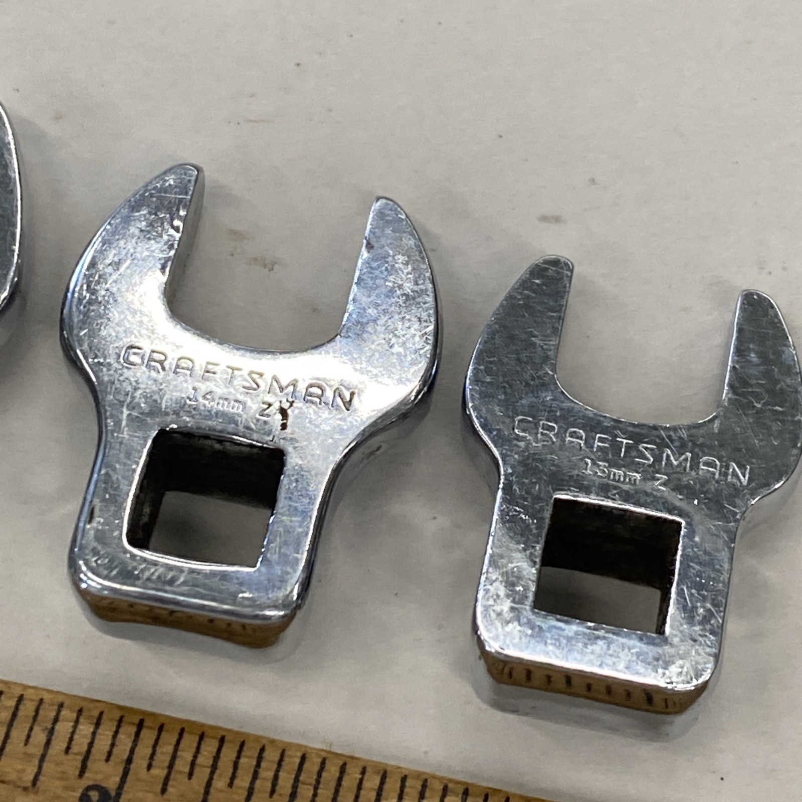 Set Of 3 Craftsman 3/8” Drive Metric Crowfoot Wrenches 13, 14, 15mm, M0876