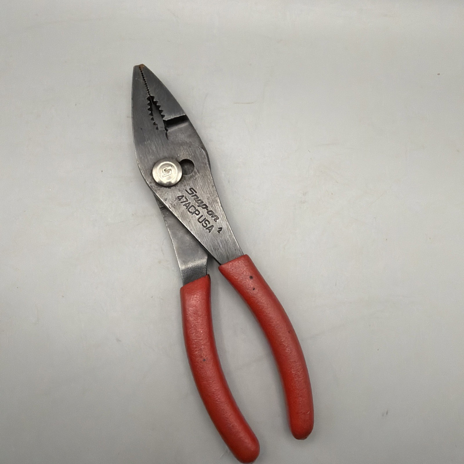 Snap on 47ACP 7.5″ Slip Joint Red Handle Pliers USA