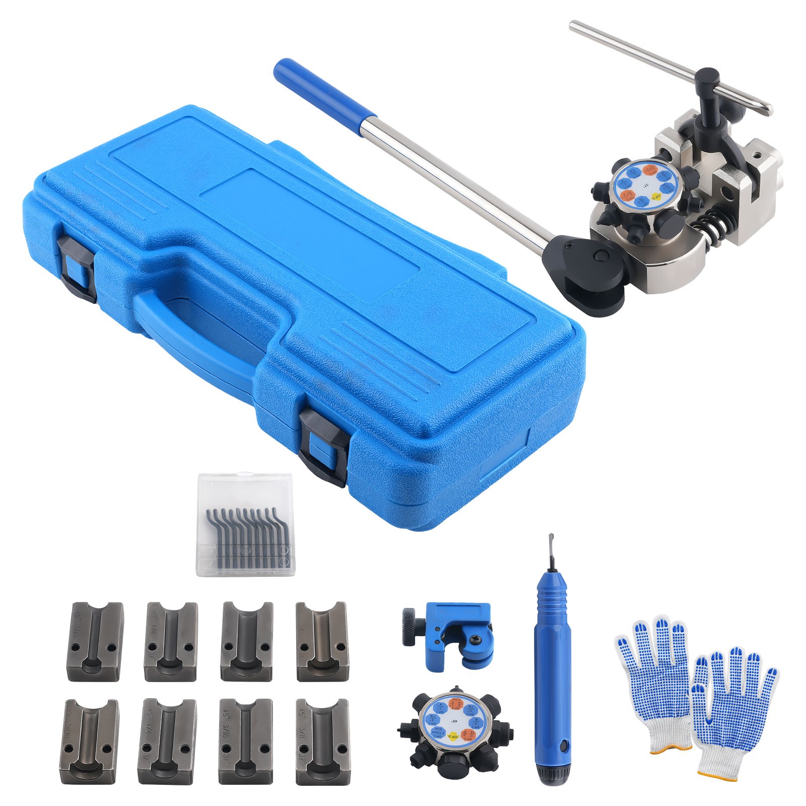 Brake Flaring Tool Kit 37° 45° Double Flare 3/16-3/8″ Aluminum Steel Set