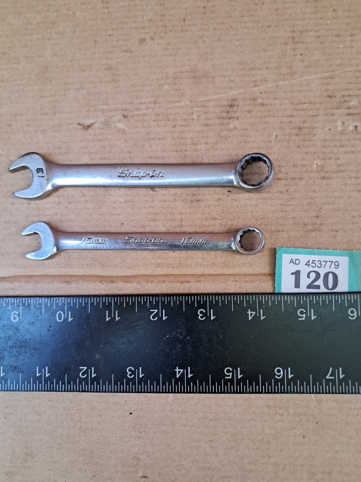 2 Pieces of Snap On Combination OEXM 10 & 13mm Spanners in Good Used Condition