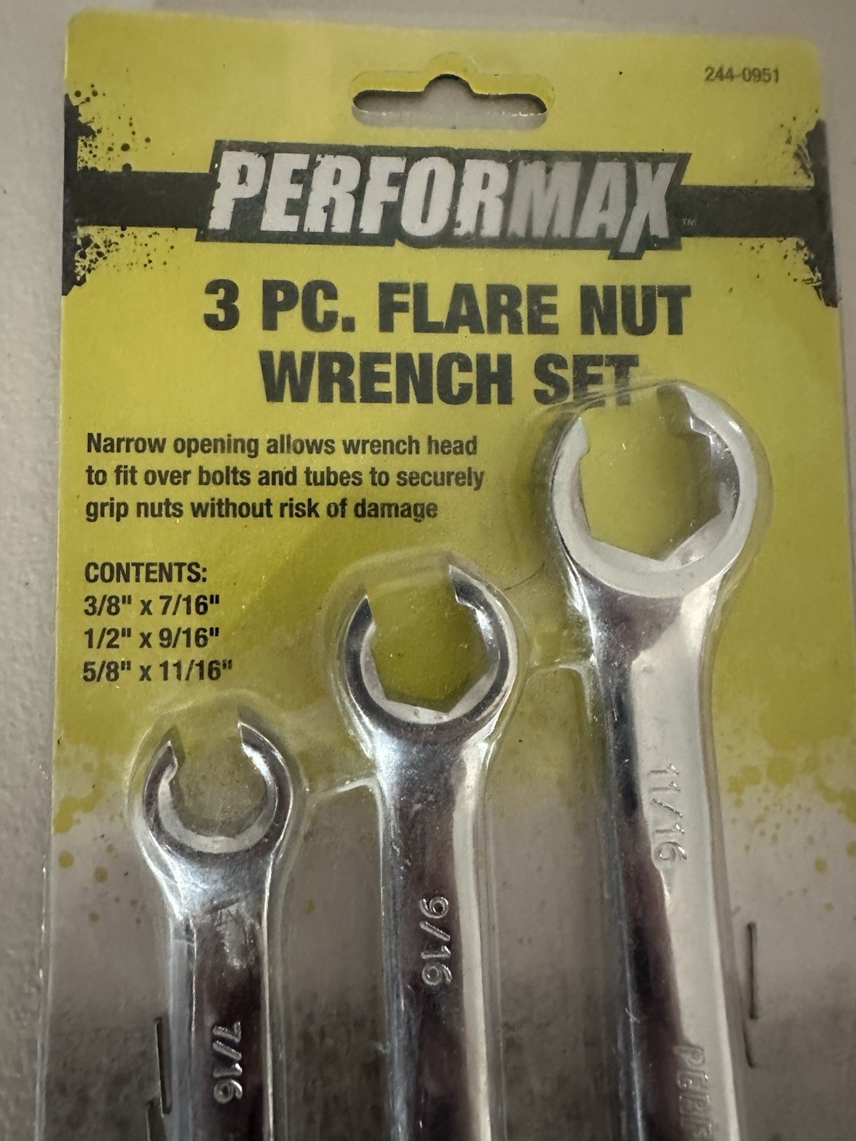 Performax 3 Pc Flare Nut Wrench Set