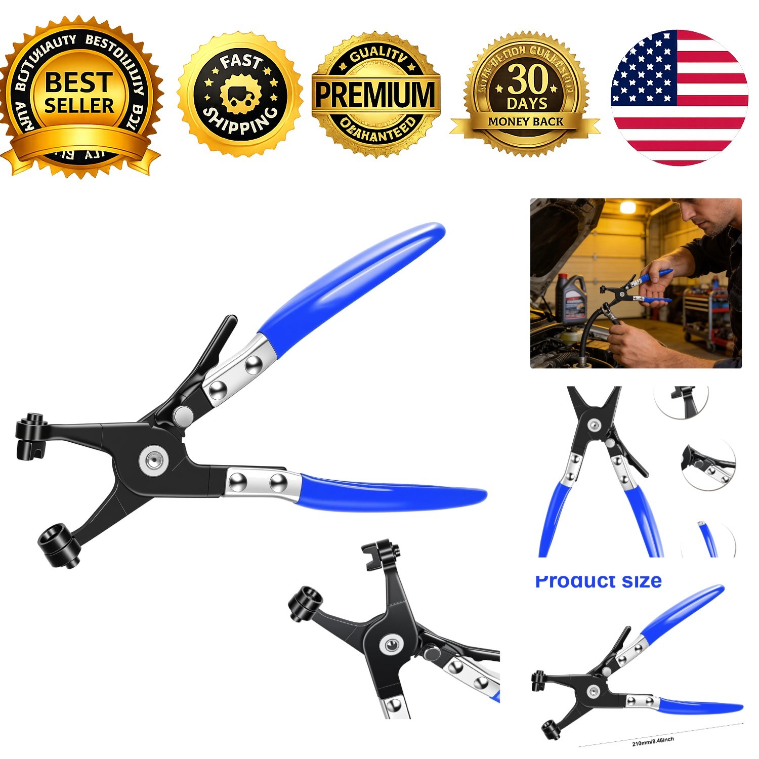 Hose Clamp Pliers Heavy Duty Clamp Removal Tool Set Non Slip Handle Welding