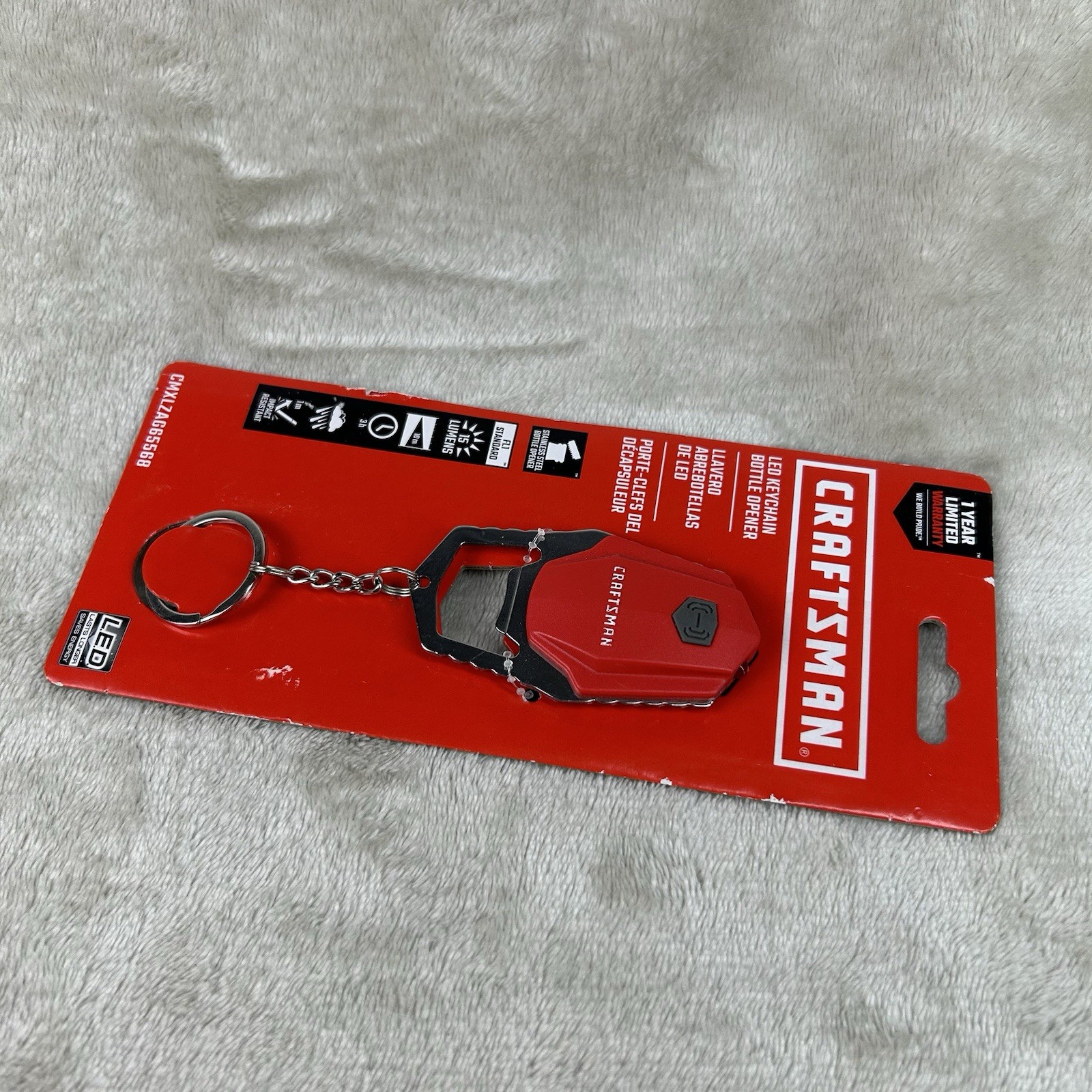 Craftsman Bottle Cap Opener – LED Keychain