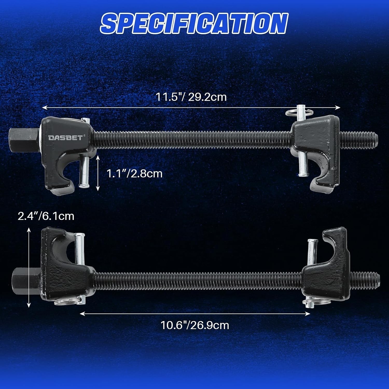 Efficient Blue Coil Spring Compressor with Heat-Treated Design & Storage Box