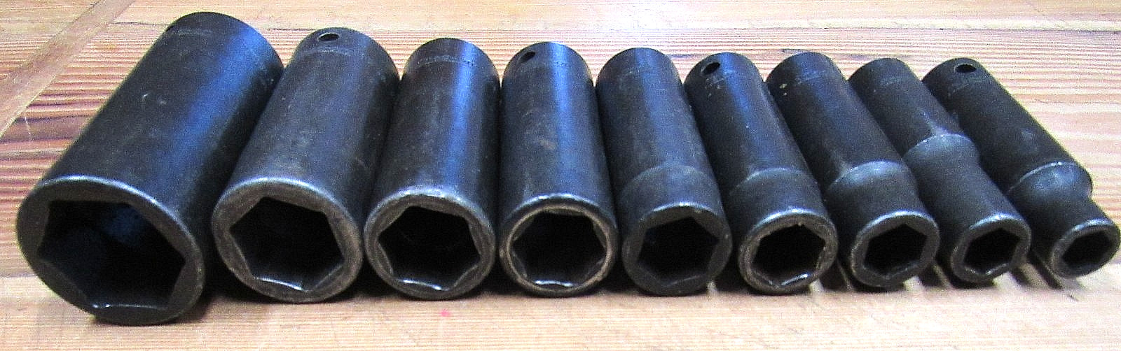 Snap On SIM120-320 1/2″ Drive 9 piece Impact Deep Socket Set 3/8″- 1″ 6 pt