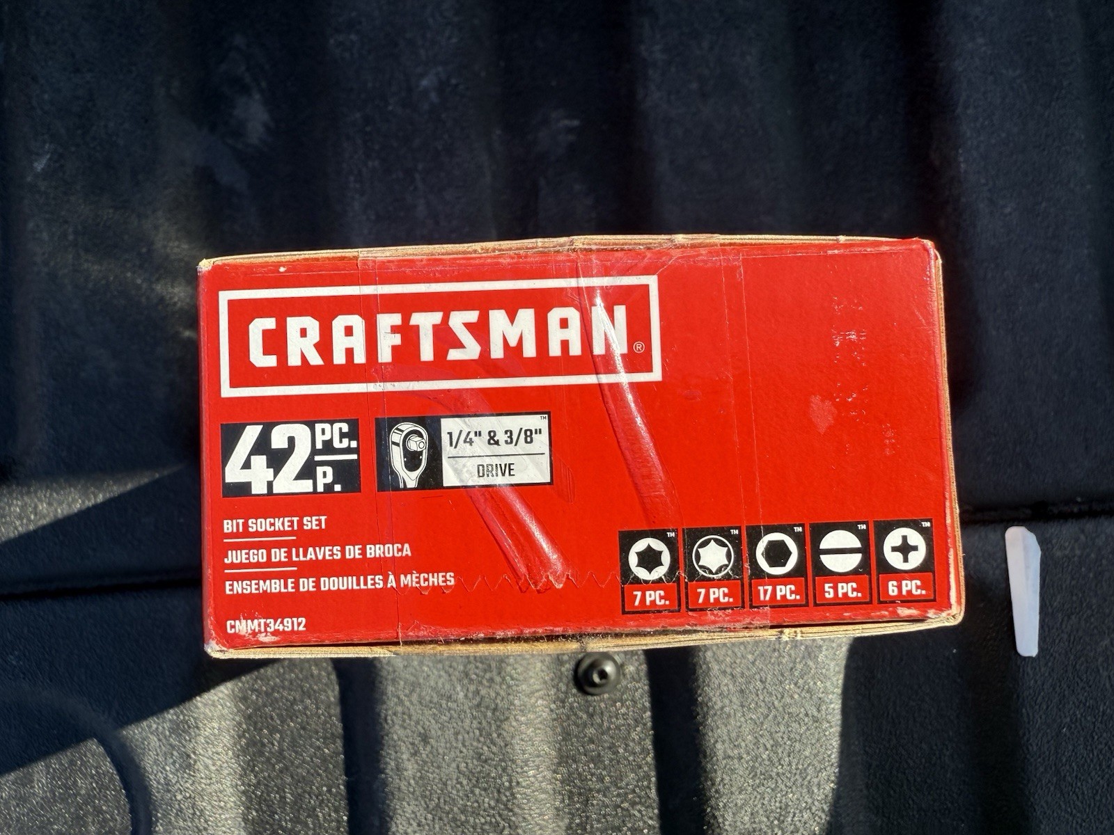 CRAFTSMAN 42 Piece 1/4″ 3/8″ Drive Set Flathead/Hex/Phillips/Torx Bit Driver Set
