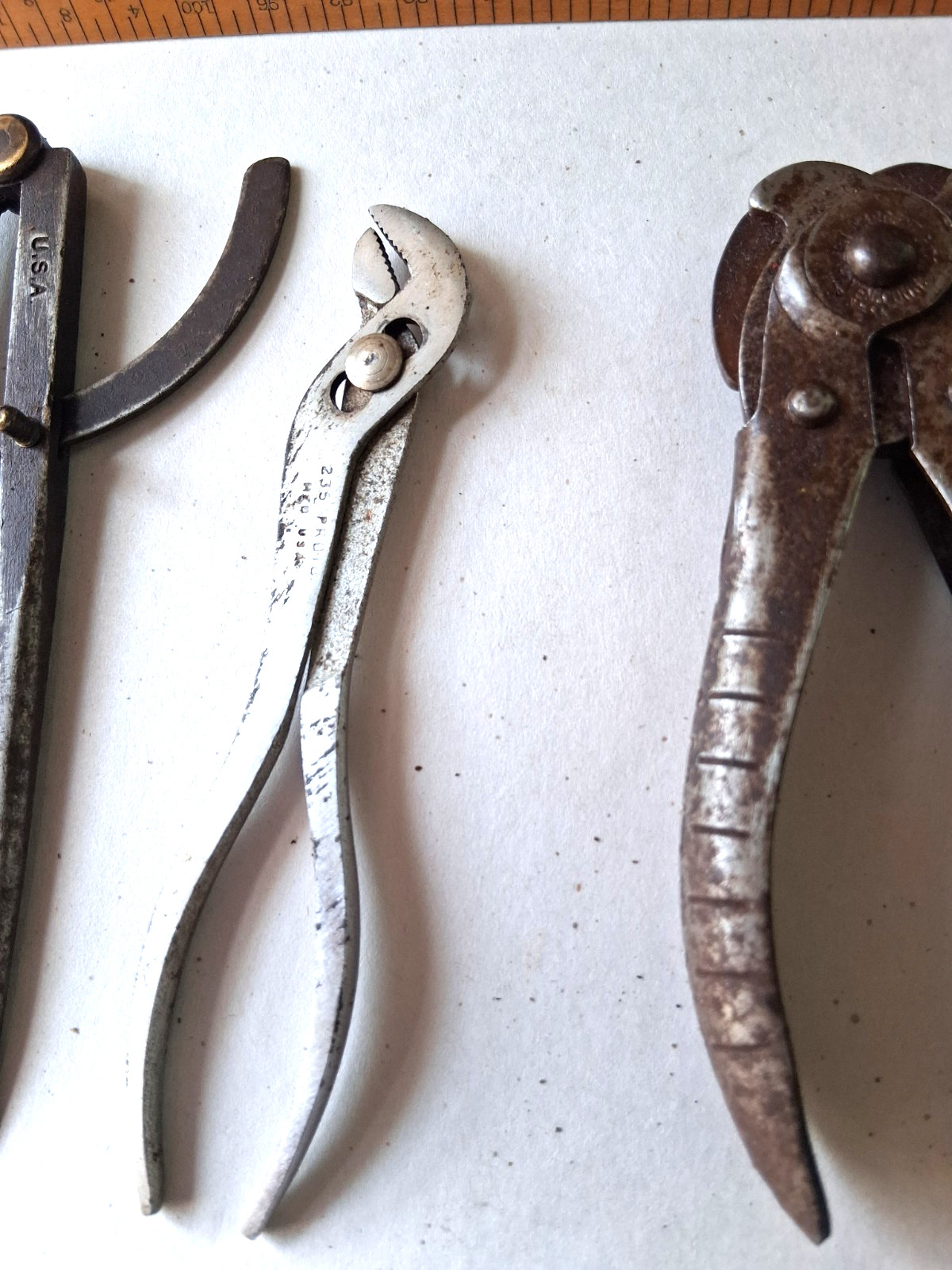 VTG 4-1/2″ USA Tools Adjustable Slipjoint Pliers Dividers Stripper Scissor Snips