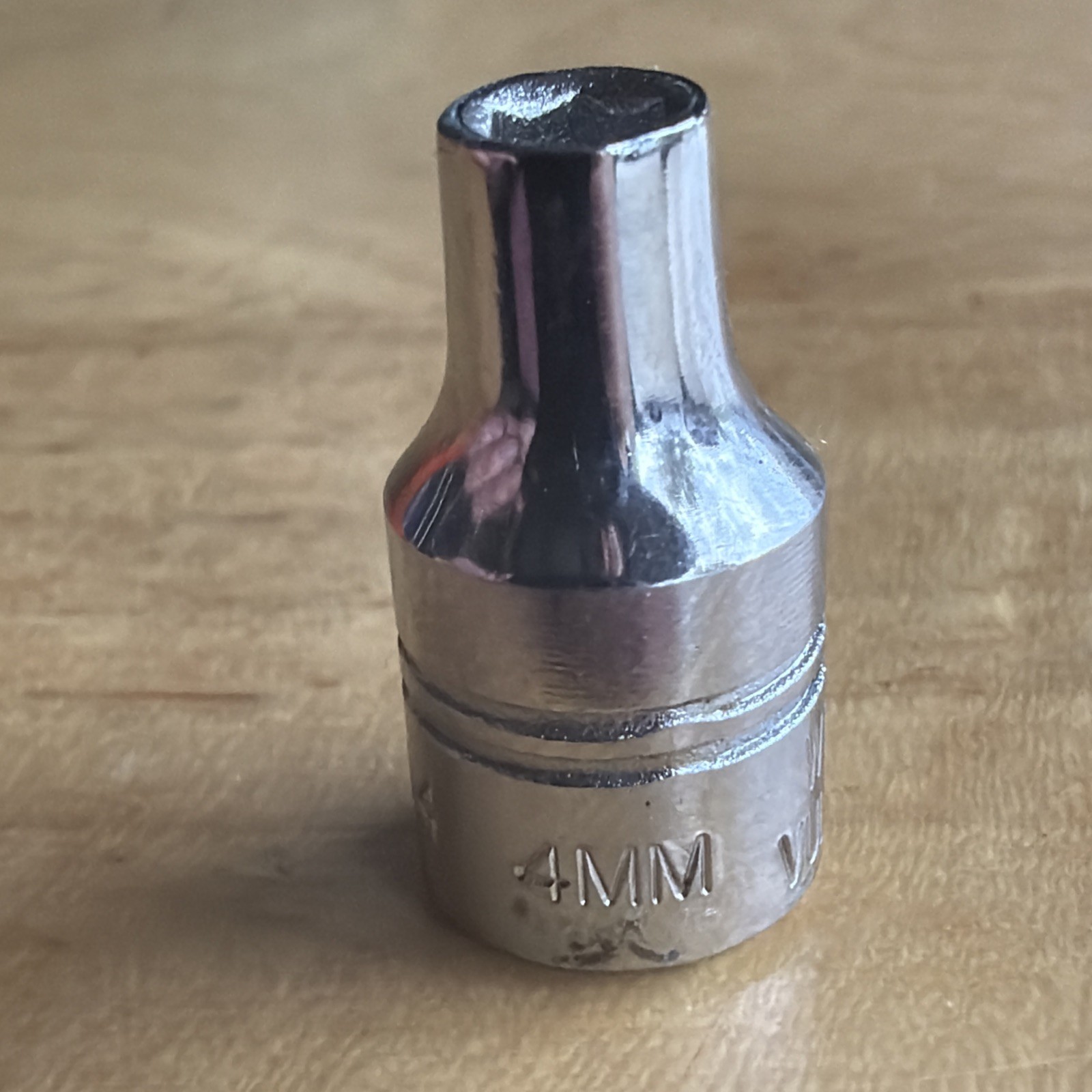 Vulcan x Williams Tools 4mm Shallow Socket 1/4″ Drive 6 Point MM-604 Vtg USA