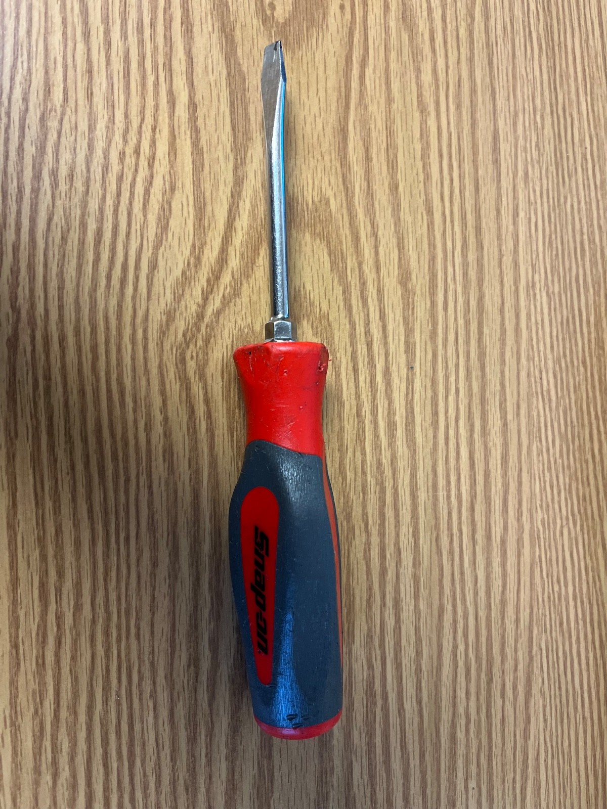 SNAP ON SHD4 -RED/GRAY COMFORT GRIP HANDLE 1/4 FLAT BLADE 8.75″ LONG LOT#56