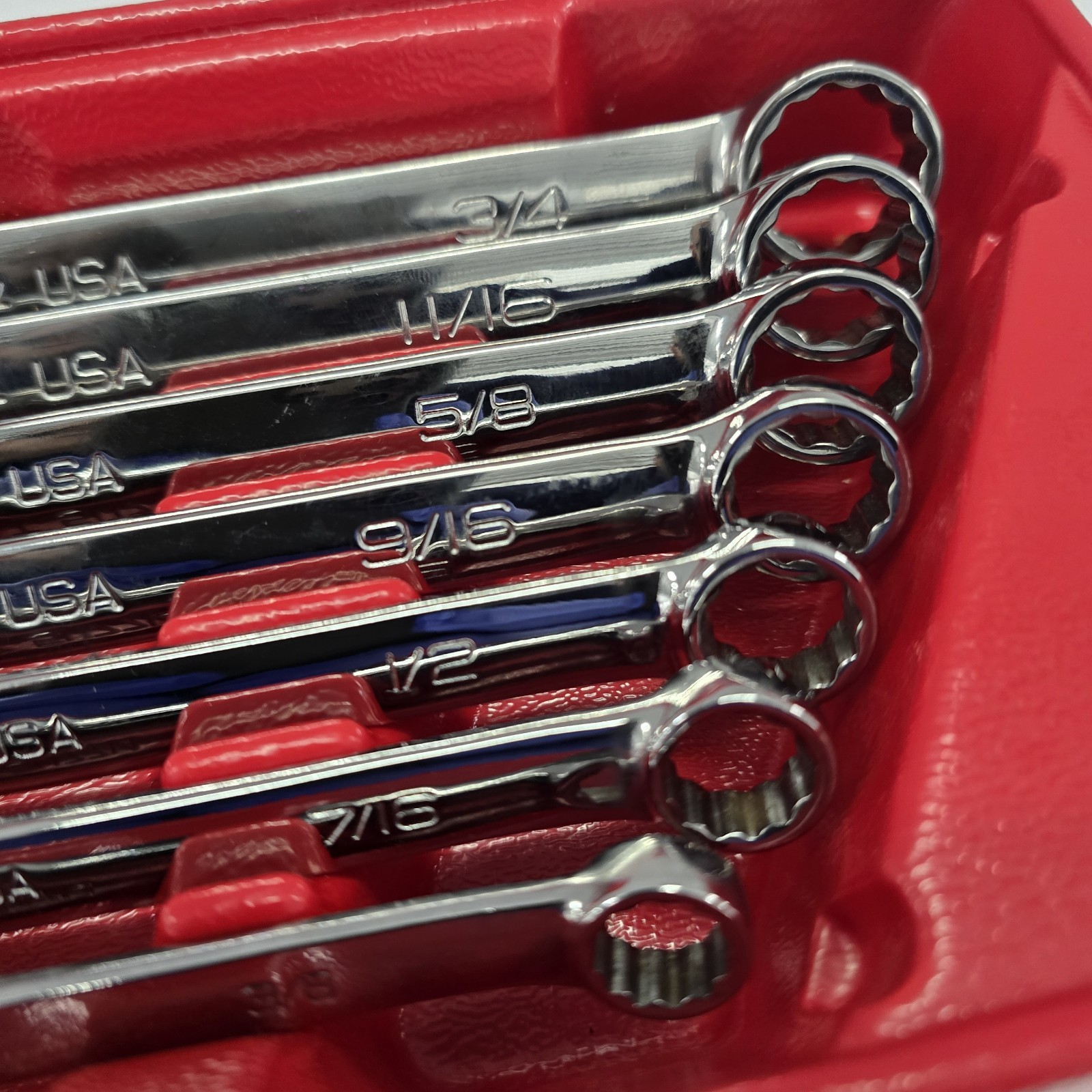 Snap-on OSH707B 6 Point Combination Wrench Set 7-Piece 3/8″-3/4″