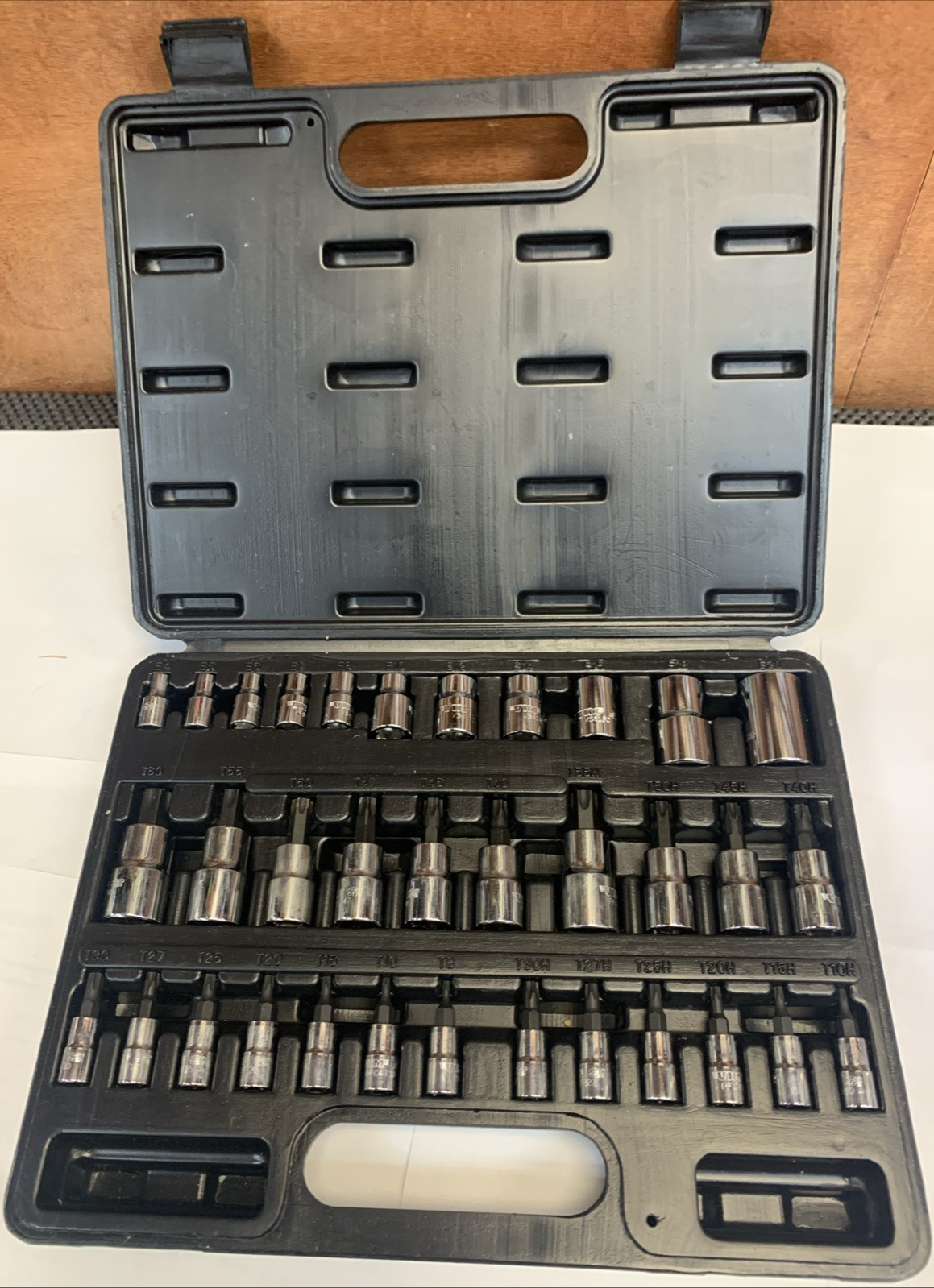 VIM pc torx TMS34PF. 34pc Master Torx/ E-Torx/ Star Bit SockeT set. (b4)