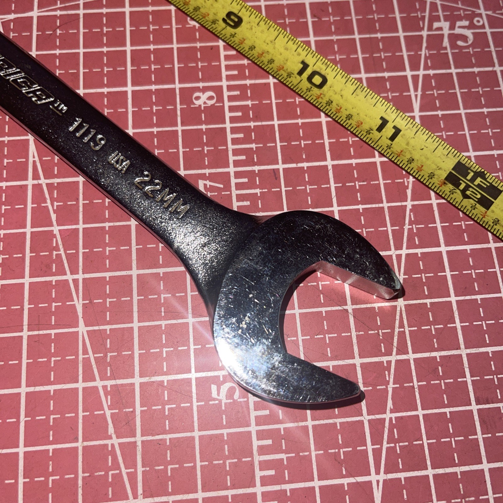 Proamerica USA 1119 19 X 22 MM Metric Open End Wrench 19MM 22MM Vintage