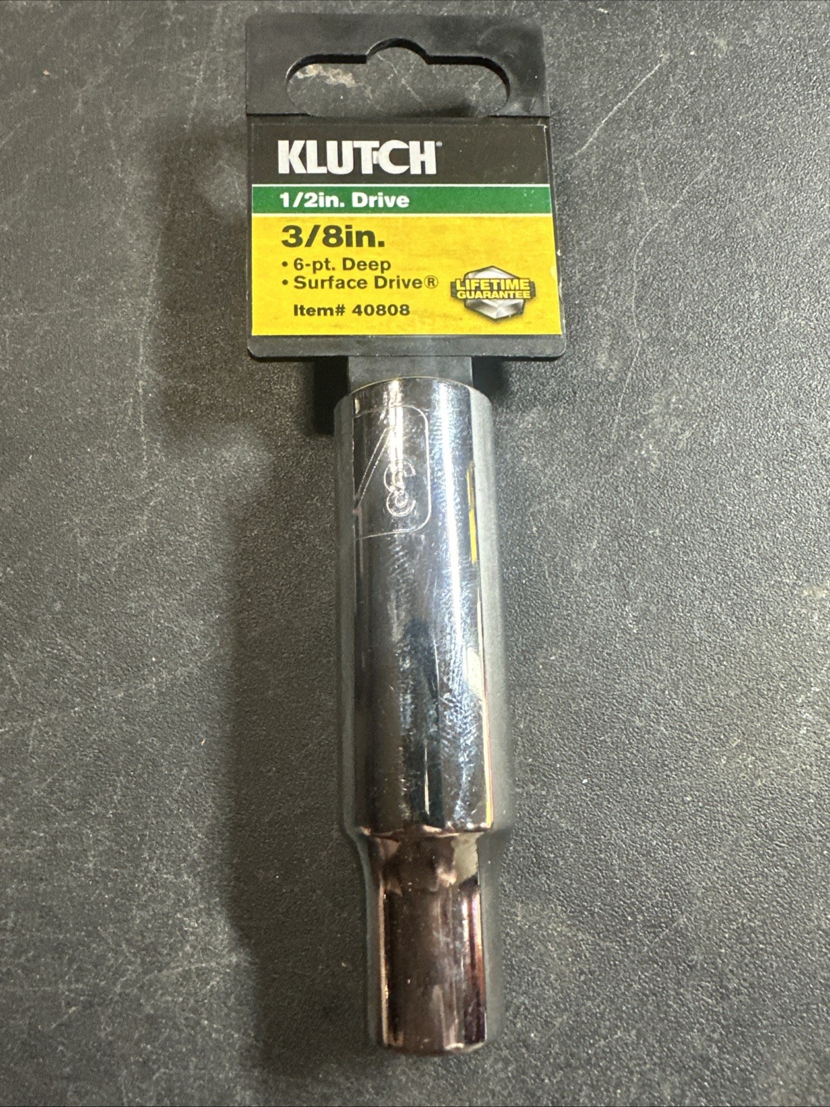 New Klutch 1/2” Drive 6pt Deep 3/8” Sae Socket