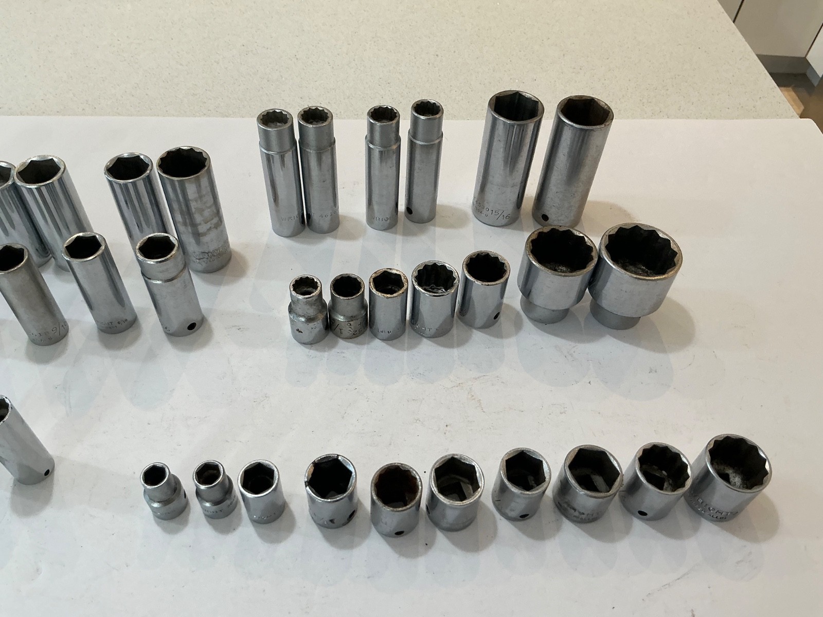 Asst Wright sockets 1/4″,3/8″,1/2″ deep&shallow SAE/MM 41 pc all for $100 OBO US