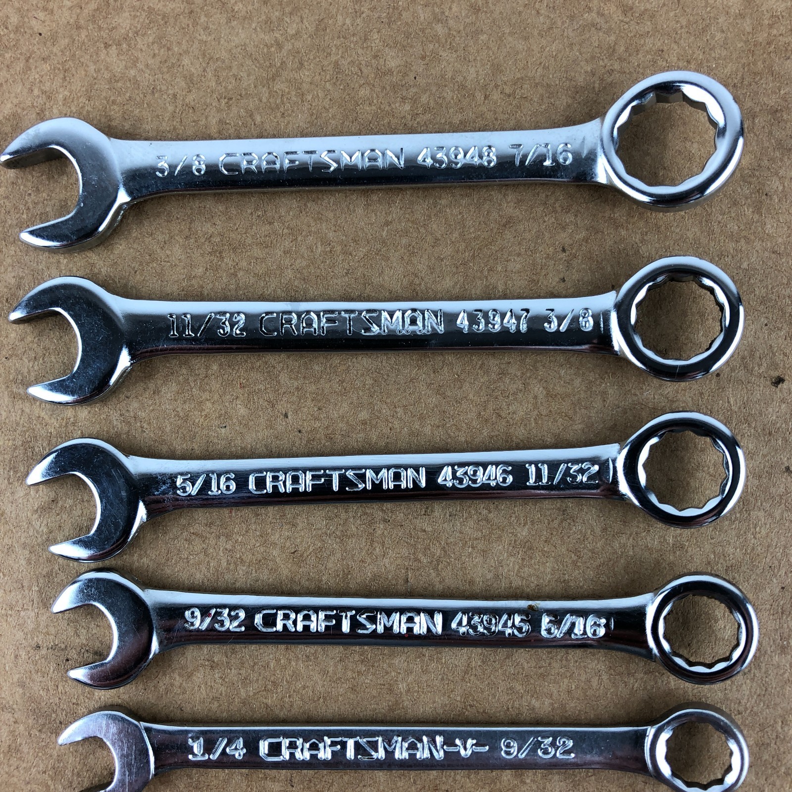 Craftsman USA Ignition Wrench Set 10 Pc Mini Midget 3/16 to 7/16 SAE 43561-43948