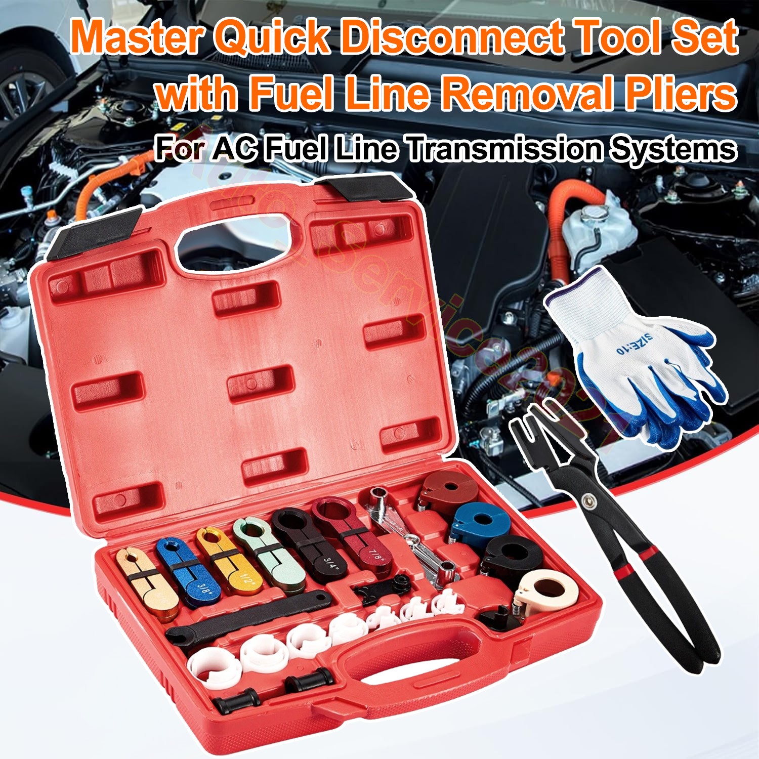Fuel Line Disconnect Tool kit, 28 in 1 Master Quick Disconnect Tool Repair Set