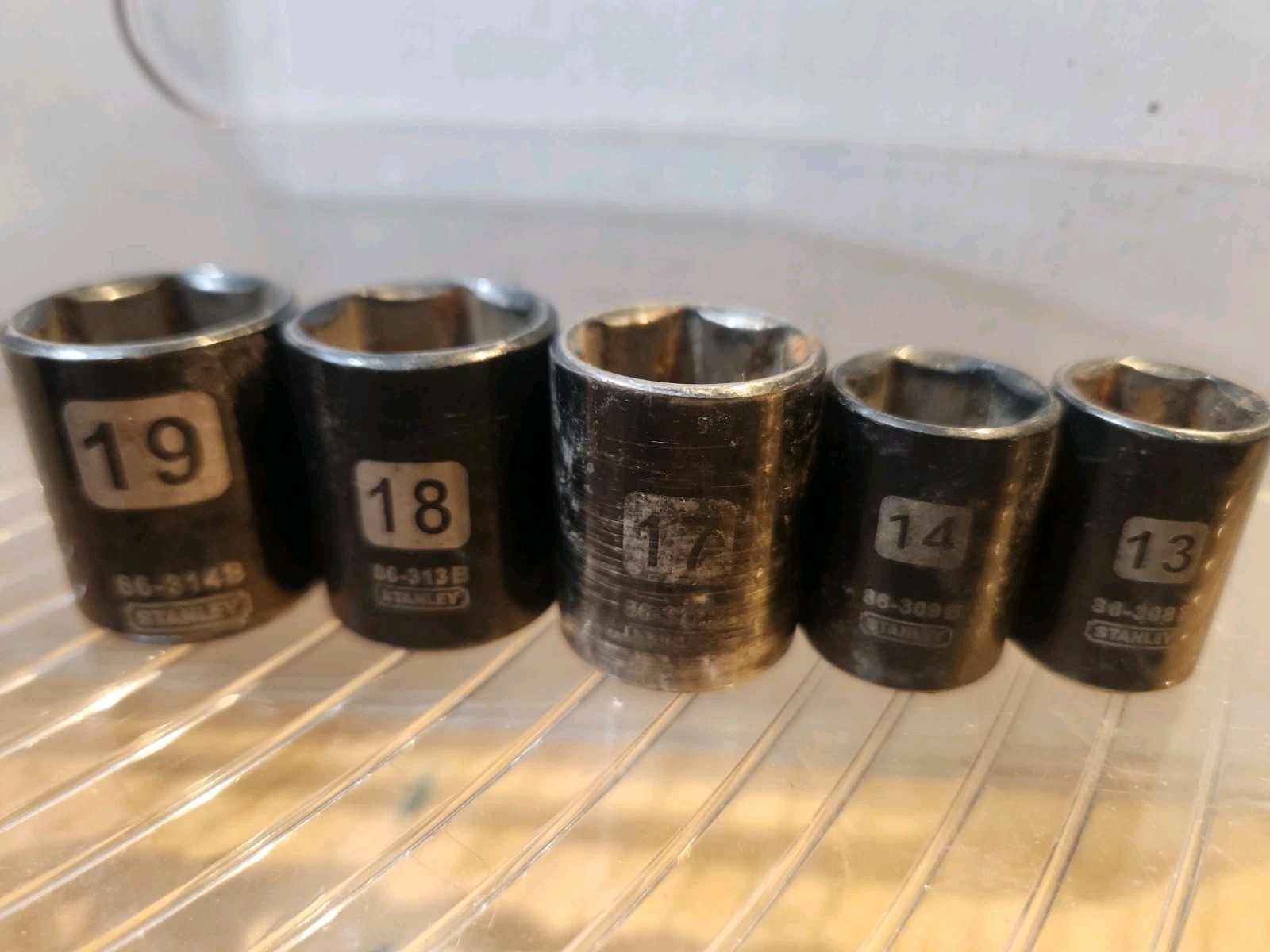 9 Piece Stanley Black Chrome Socket Set SAE & METRIC Mixed 3/8” – 6 Point Socket