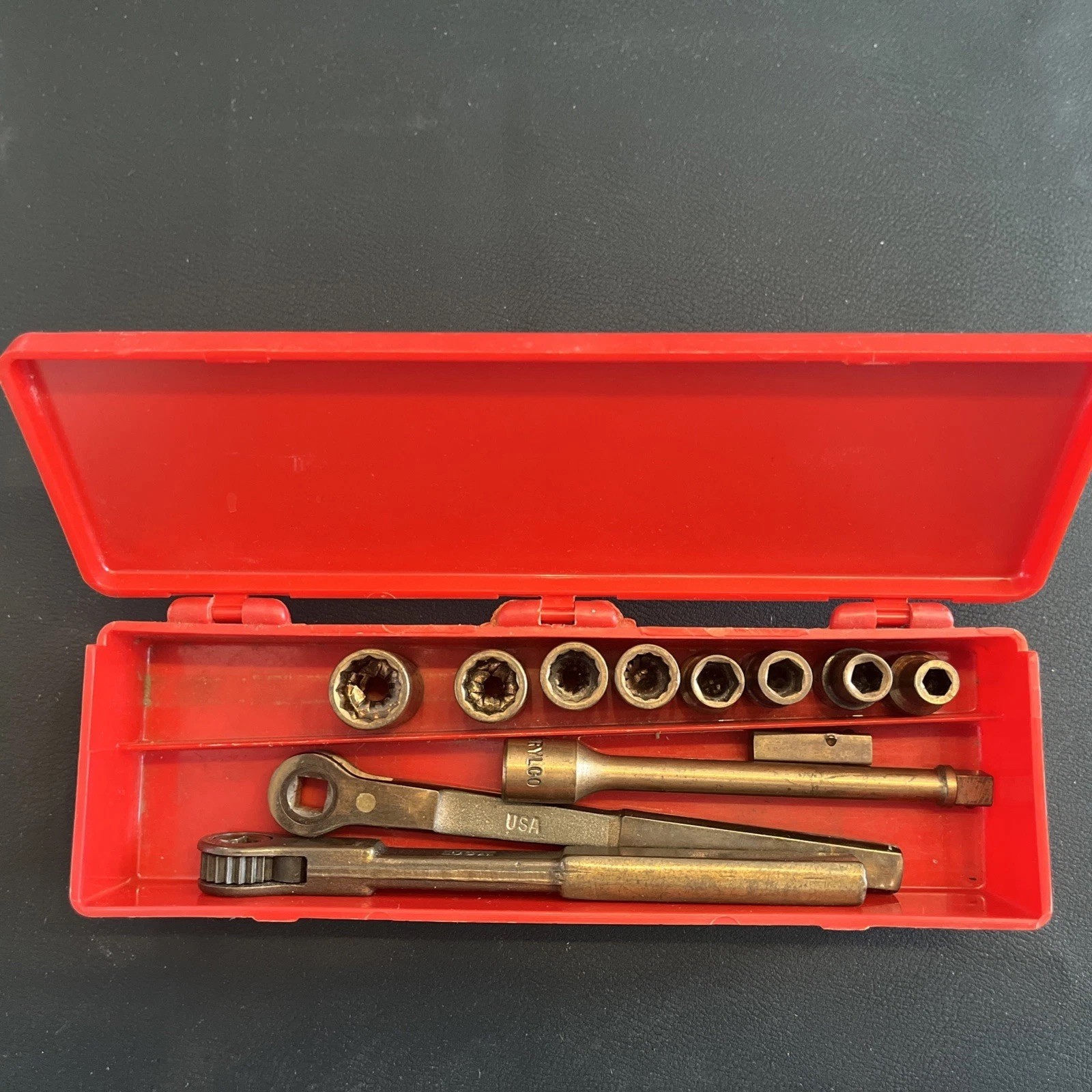 Berylco 12pc 1/4” Drive Beryllium Copper Non-Sparking Socket Set 3/16–7/16 USA