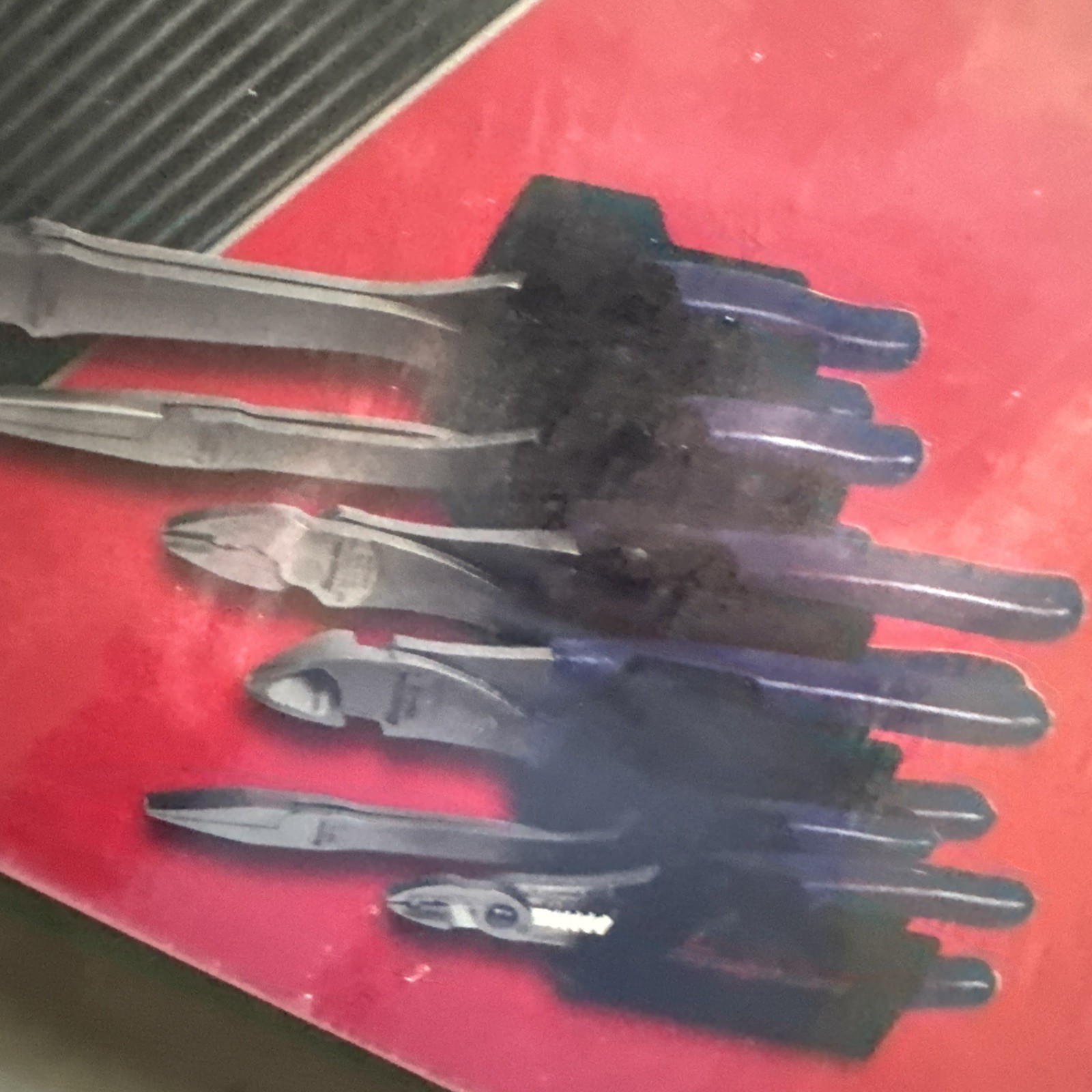 New Snap On Power Blue Essential Pliers 6 Pcs Set & Black Organizer PL600ES2RKMB