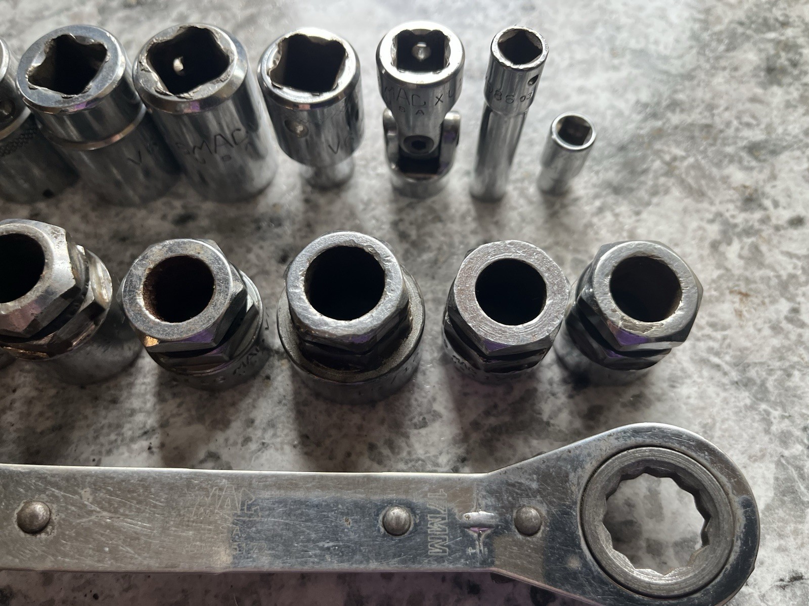 16 MAC TOOLS Sockets Metric SAE USA 1/2” Drive Specialty Mechanic Free Shipping