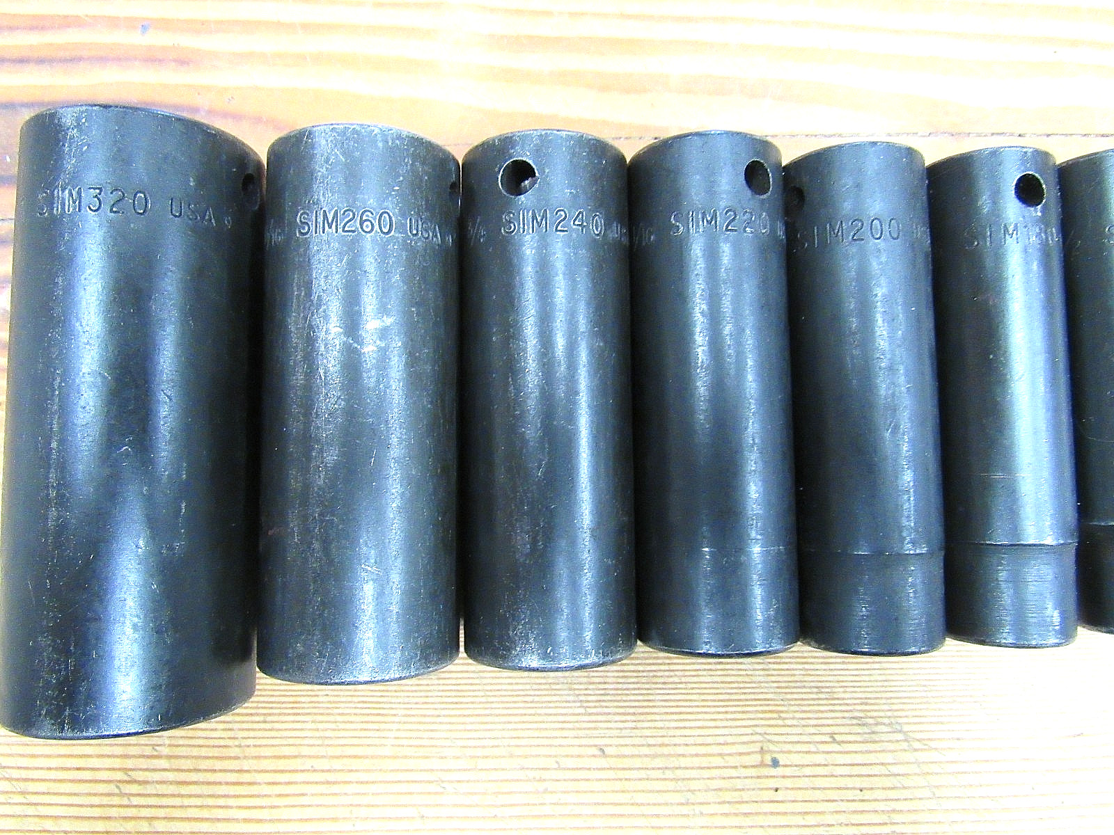 Snap On SIM120-320 1/2″ Drive 9 piece Impact Deep Socket Set 3/8″- 1″ 6 pt