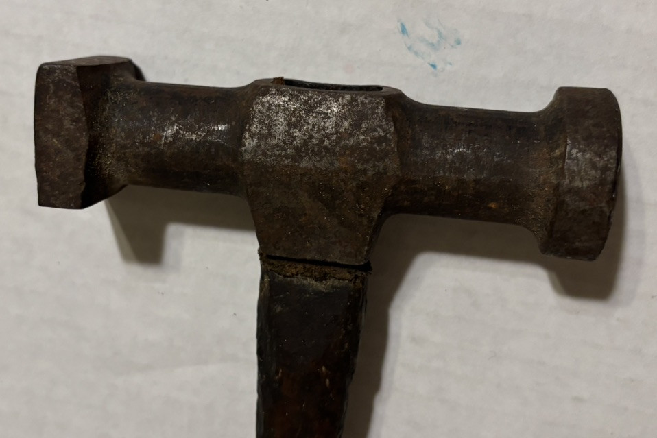 Vintage Auto Body Hammer Tool Metalwork 11″ Wood Handle