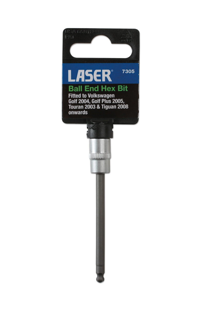 Laser 7305 4mm 1/4″D Ball End Hex Bit