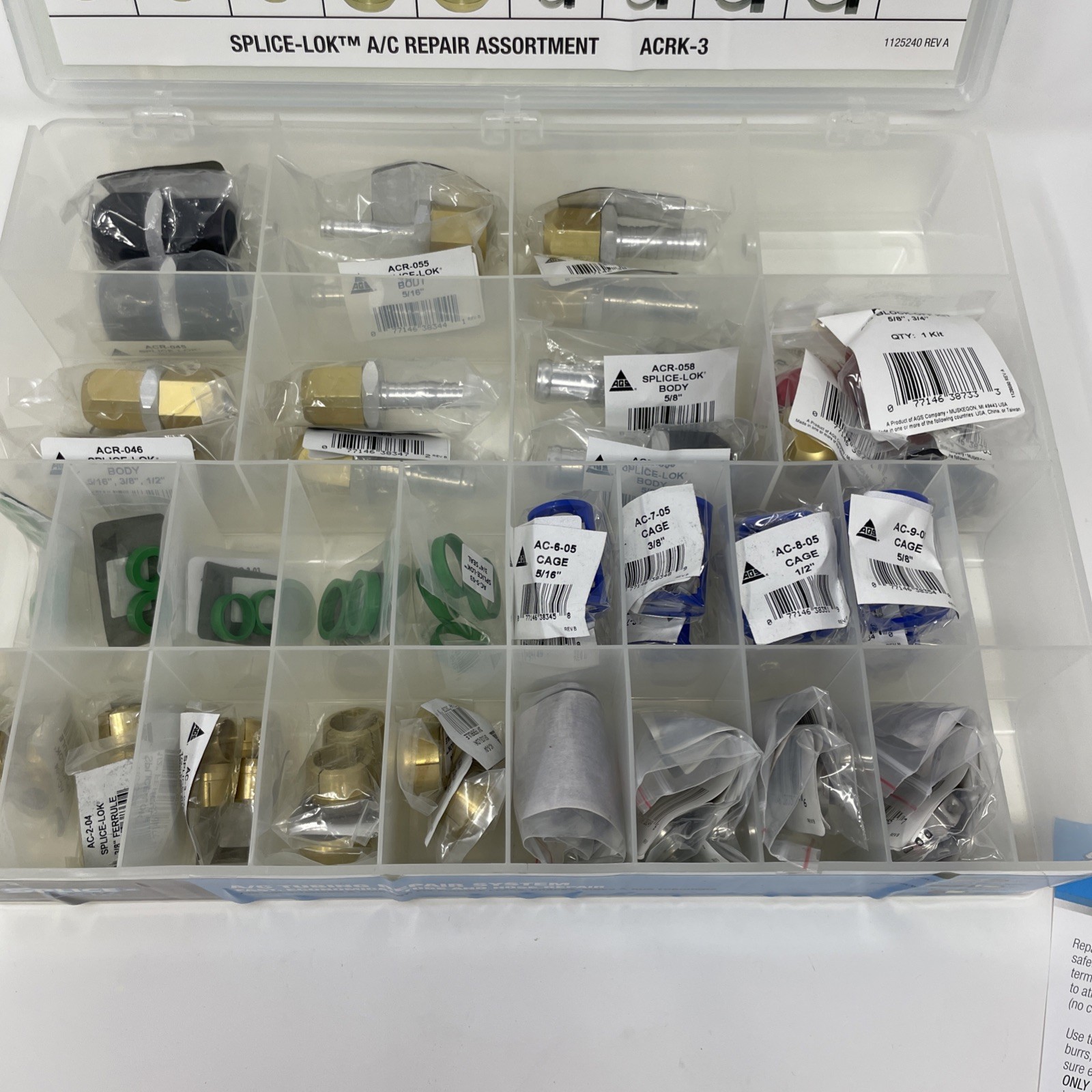 Splice Lok ACRK-3 A/C Tubing Repair System Fitting Assortment