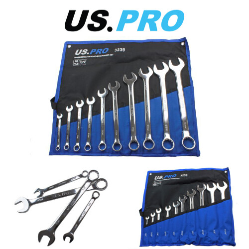 US PRO Tools 10PC Whitworth Combination Spanner Set 1/8″ – 11/16″ 3239