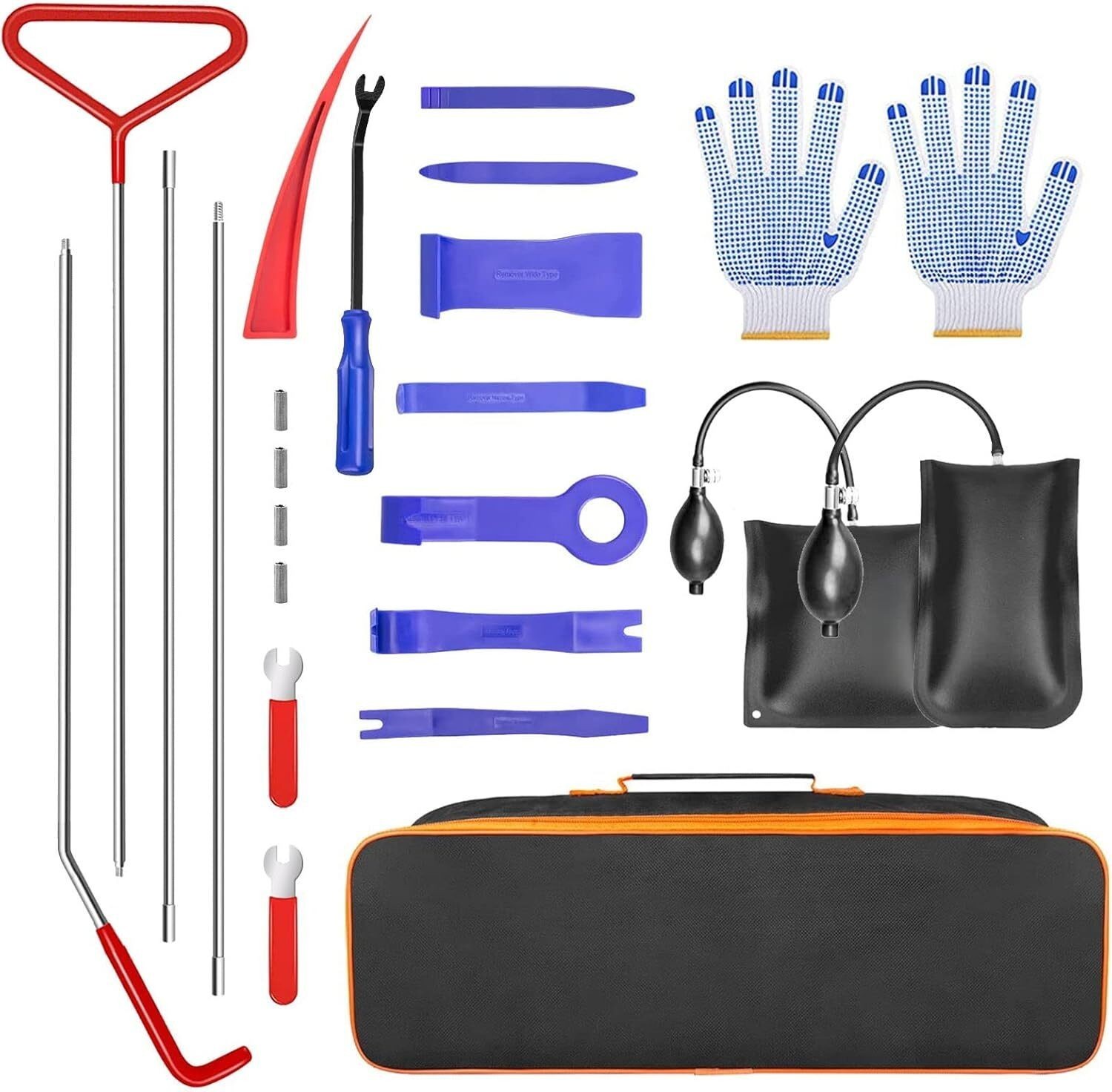Emergency Car Unlock Tool Kit, Vehicle Repair Lock Out Set, Long Reach Puller US