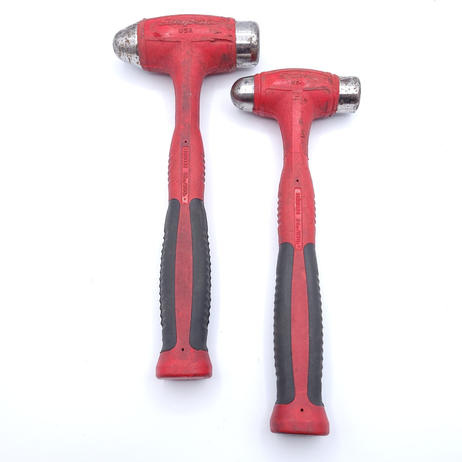 Snap-on HBBD24 HBBD32 Ball Peen Soft Grip Dead Blow Hammer Red 24oz and 32oz USA