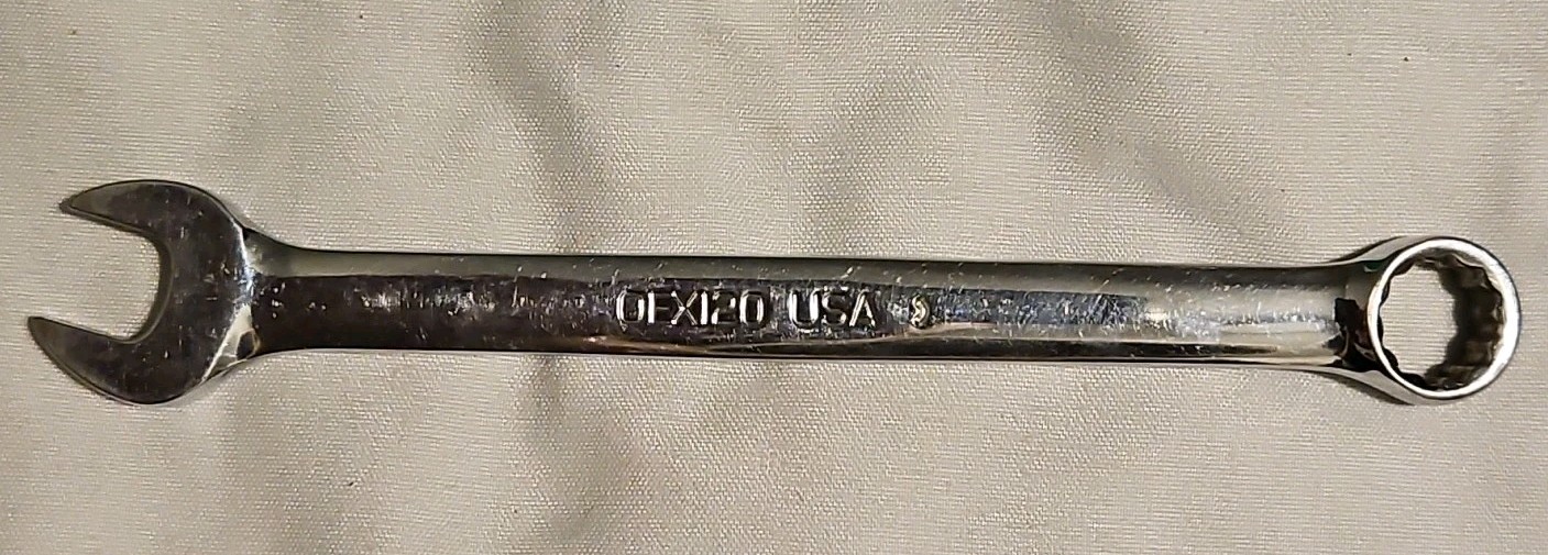 Snap-on Tools OEX-120 3/8″ SAE Chrome Combination Wrench 12 Pt USA