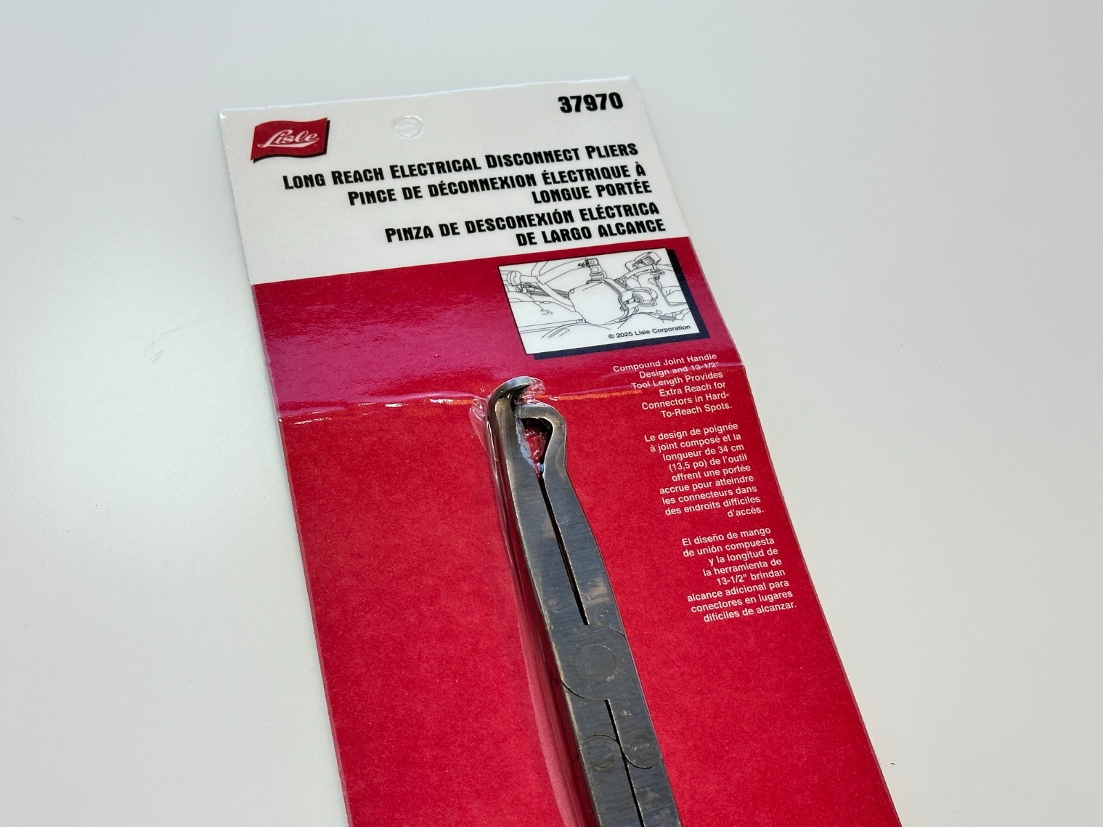NEW Lisle Tools 13.5″ Double X Jointed Electrical Plug Disconnect Pliers #37970