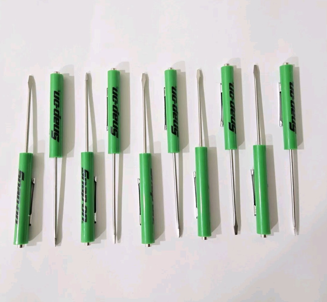 10X Snap on tools screwdrivers per order Green pocket screwdriver magnet end NEW