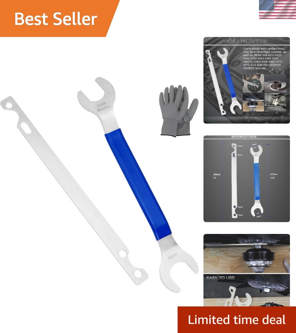 Professional 2-Piece Fan Clutch Wrench Set – Ideal for Mechanics & Enthusiasts
